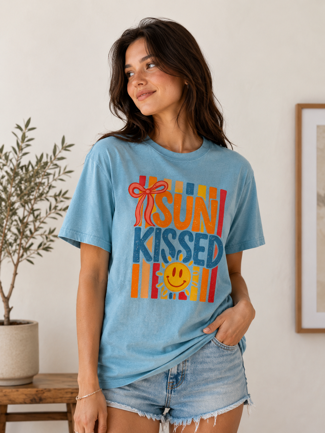 Sun Kissed Light Blue Women's T-Shirt